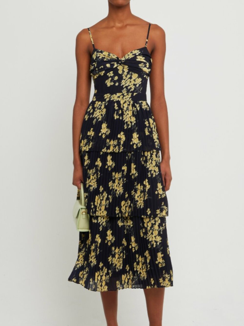 Navy and Yellow Floral o.p.t Dress